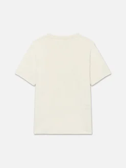 FRAME Duo Fold Tee in White Sand< Tees & Polos