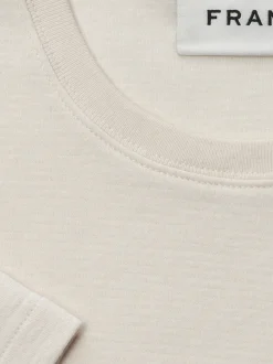 FRAME Duo Fold Tee in White Sand< Tees & Polos
