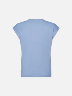 FRAME Easy V-Neck Tee in Light Blue<Women Tanks & Tees