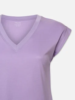 FRAME Easy V-Neck Tee in<Women Tanks & Tees