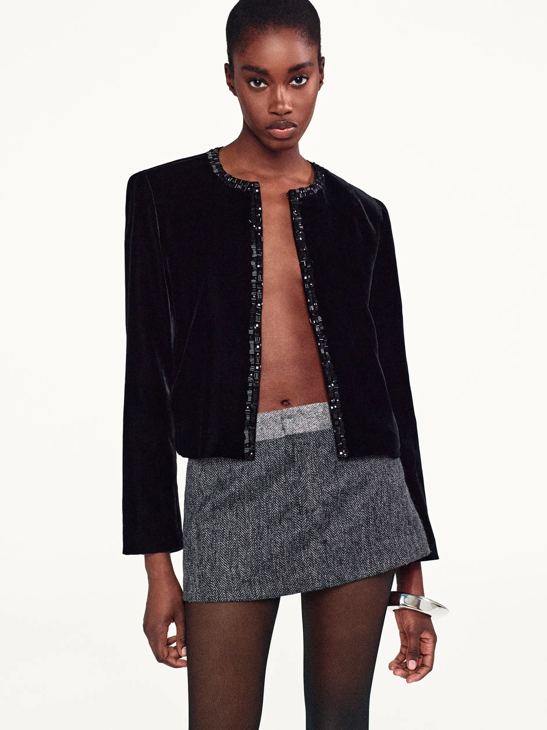 FRAME Embellished Velvet Jacket in<Women Jackets & Coats