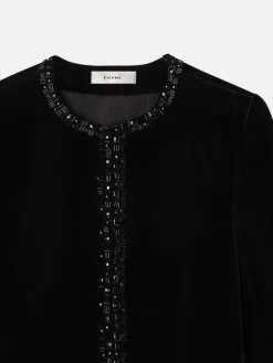 FRAME Embellished Velvet Jacket in<Women Jackets & Coats