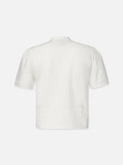FRAME Embroidered Short Sleeve Shirt in<Women Tops & Blouses
