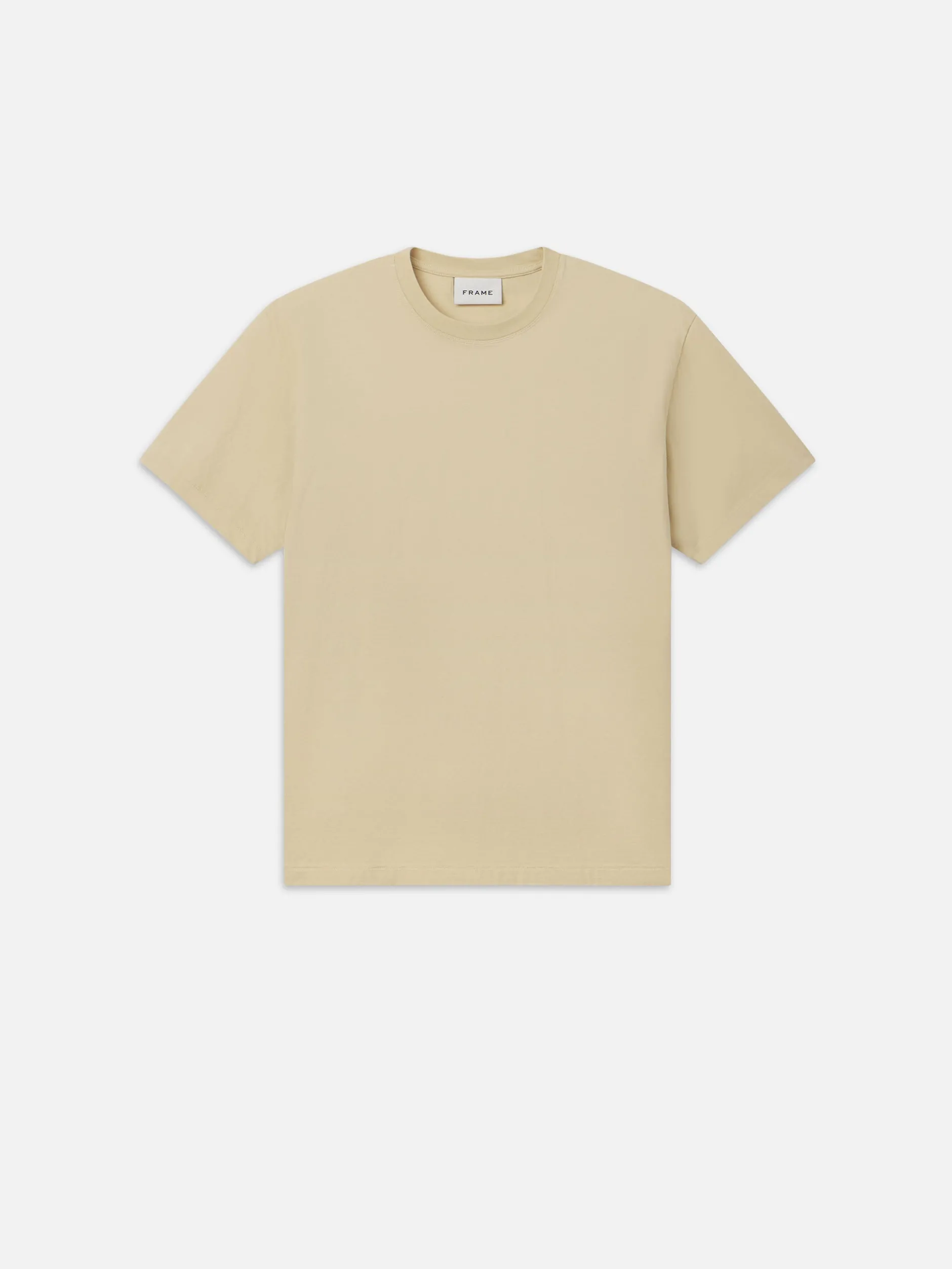 FRAME Logo Tee in Dusty Yellow< Tees & Polos