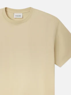 FRAME Logo Tee in Dusty Yellow< Tees & Polos