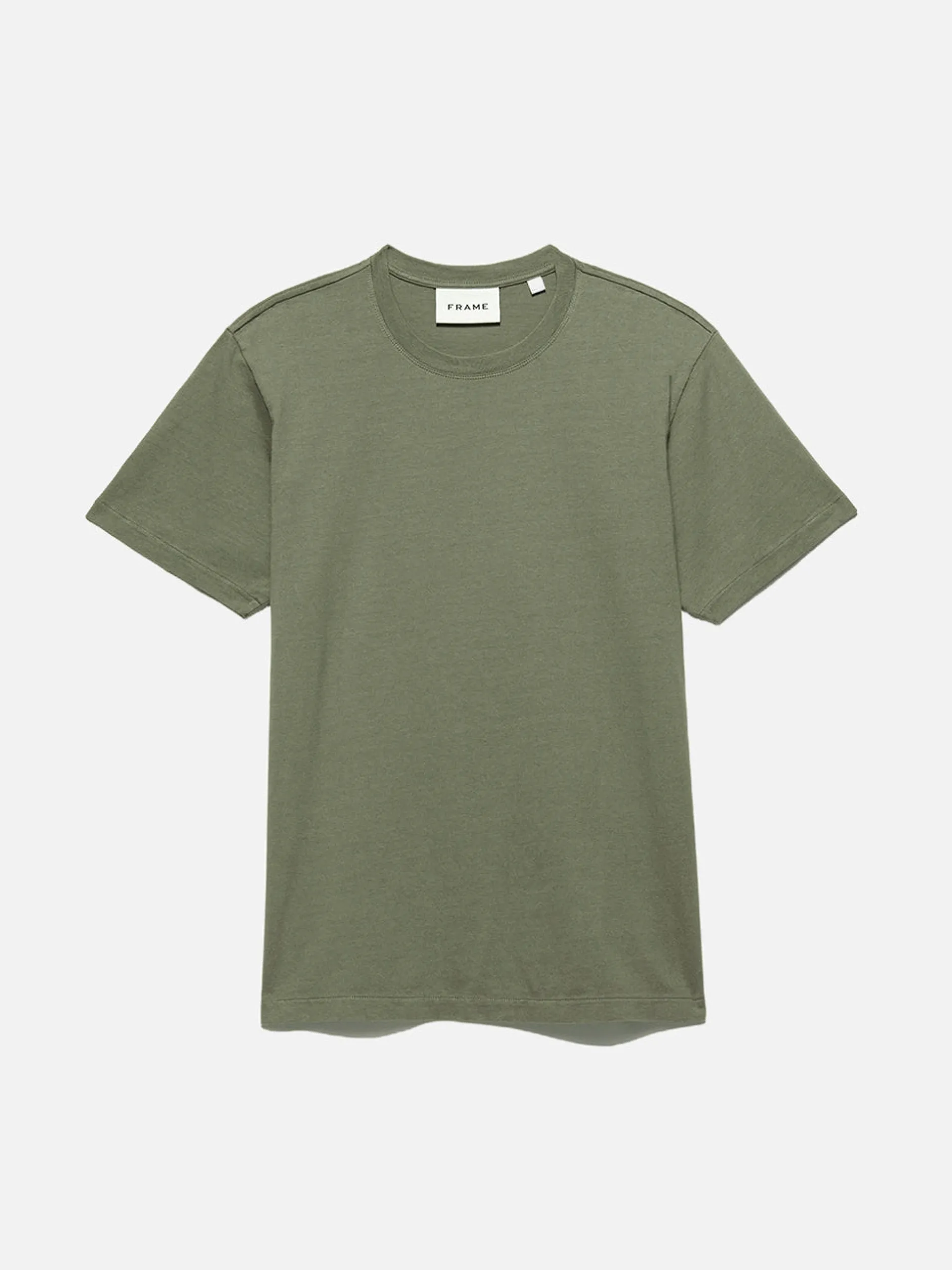 FRAME Logo Tee in Khaki Green< Tees & Polos