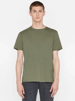 FRAME Logo Tee in Khaki Green< Tees & Polos