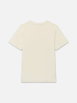 FRAME Logo Tee in White Canvas< Tees & Polos
