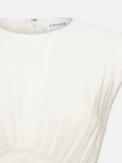 FRAME Gathered Seam Lace Inset Dress in<Women Dresses & Jumpsuits