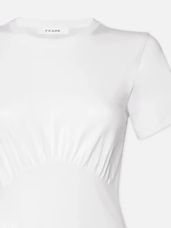 FRAME Gathered Seam Short Sleeve Dress in<Women Dresses & Jumpsuits