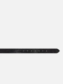 FRAME Geometric Buckle Belt in Black Croc<Women Belts|All Accessories & Shoes