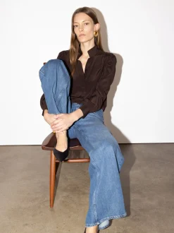FRAME Gillian Long Sleeve Top in<Women Tops & Blouses