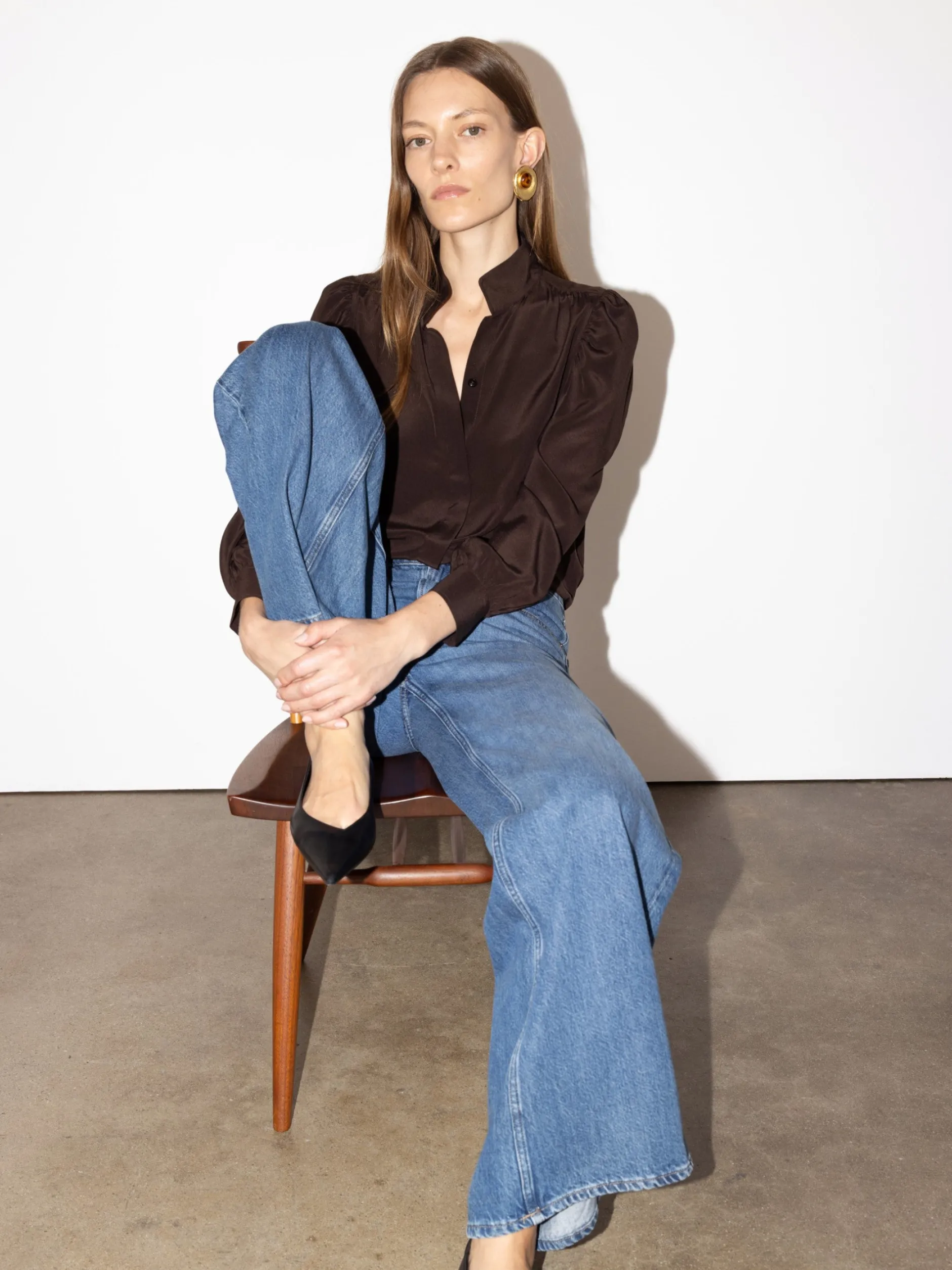 FRAME Gillian Long Sleeve Top in<Women Tops & Blouses