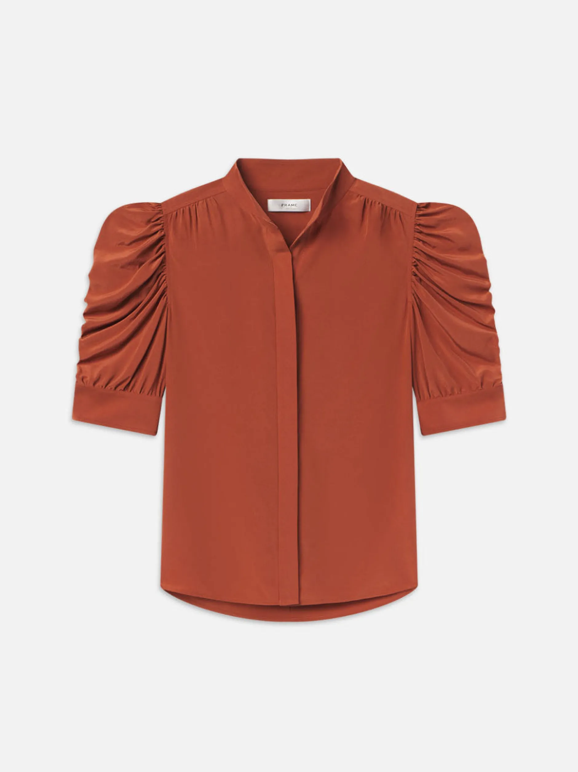 FRAME Gillian Top in Deep Rust<Women Tops & Blouses