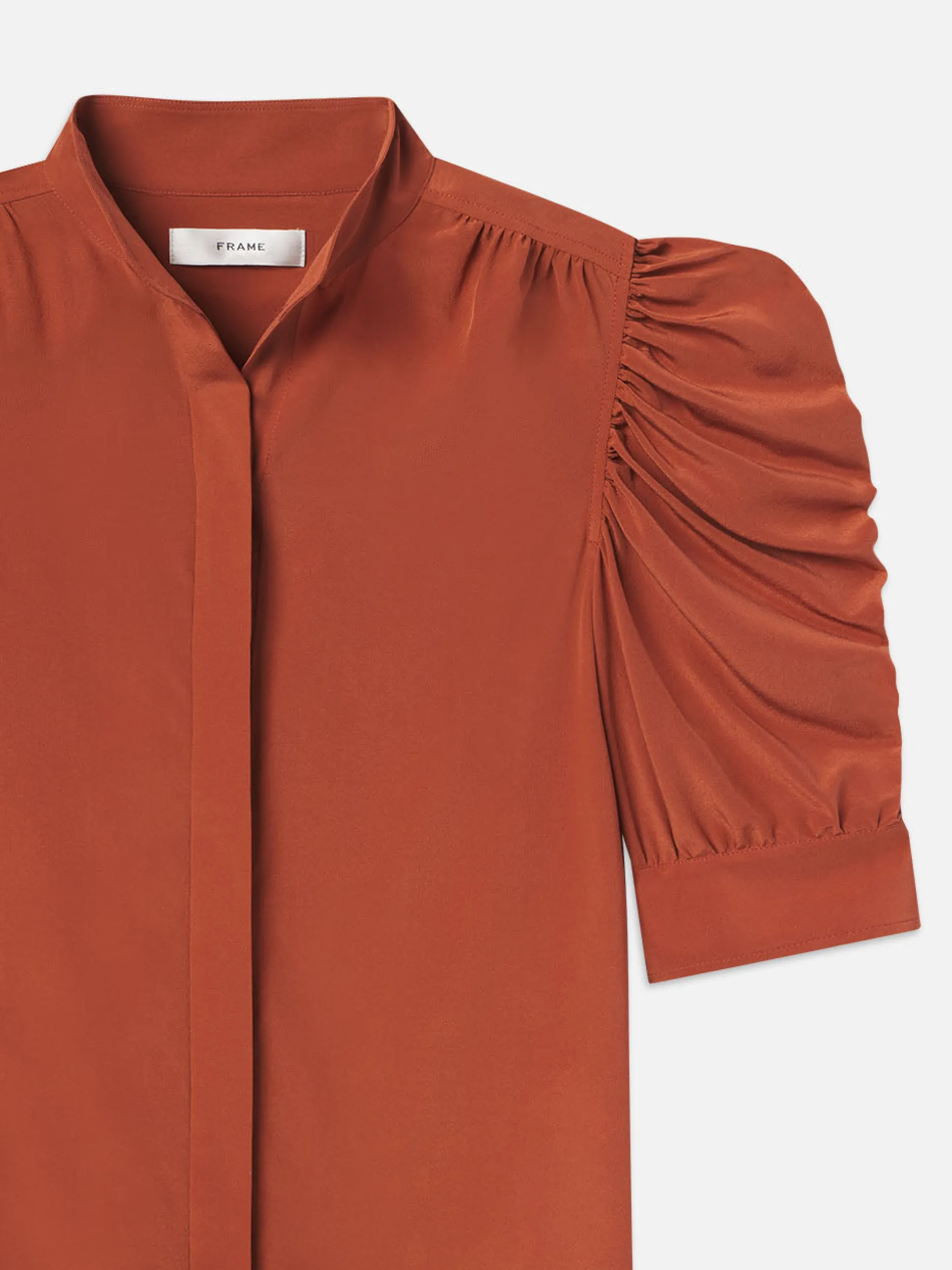 FRAME Gillian Top in Deep Rust<Women Tops & Blouses