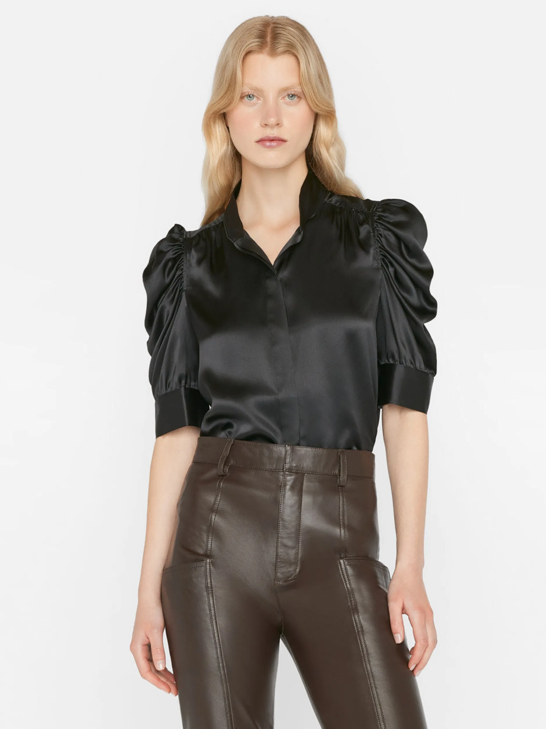 FRAME Gillian Top in Glossy<Women Tops & Blouses