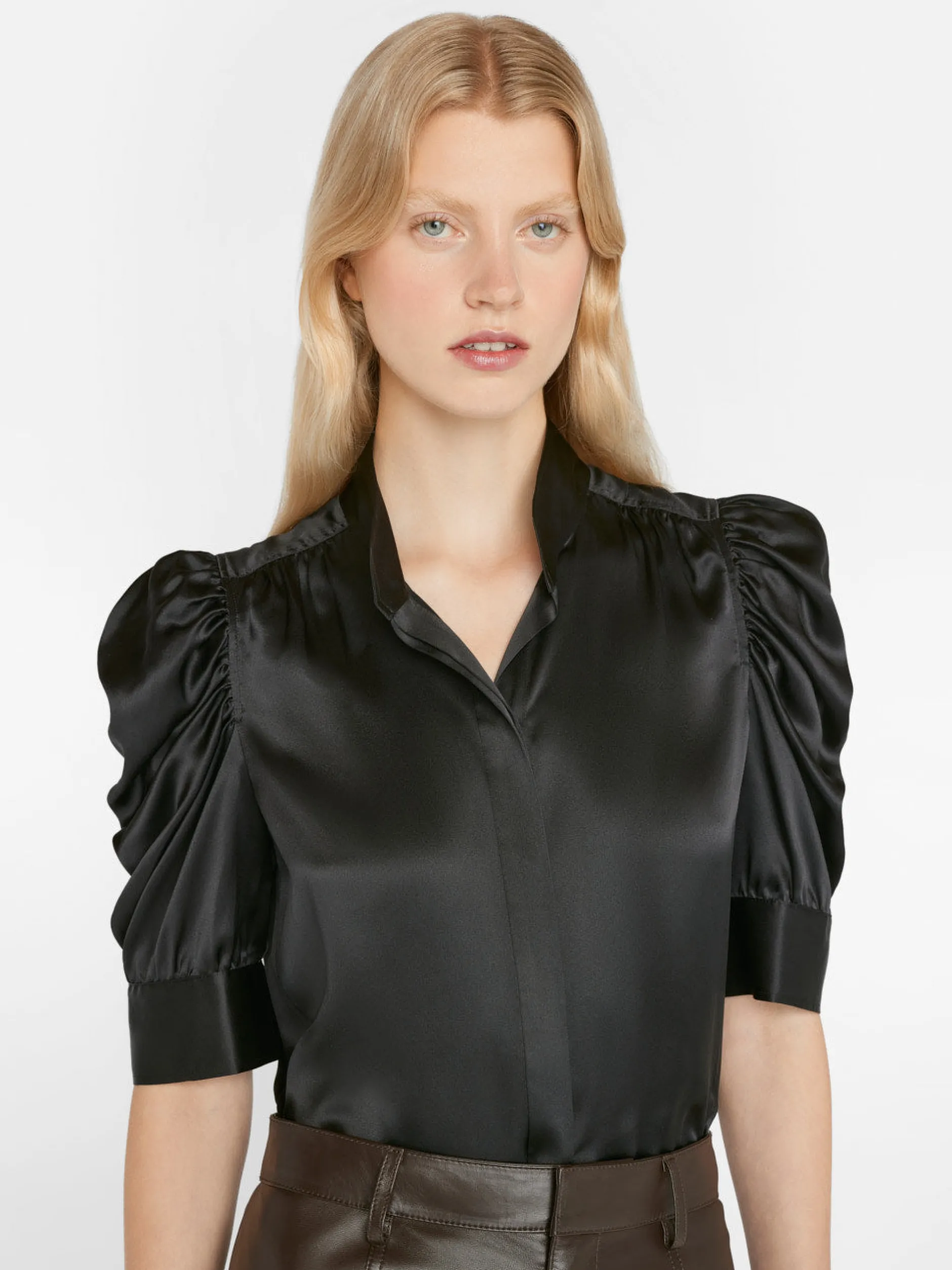 FRAME Gillian Top in Glossy<Women Tops & Blouses