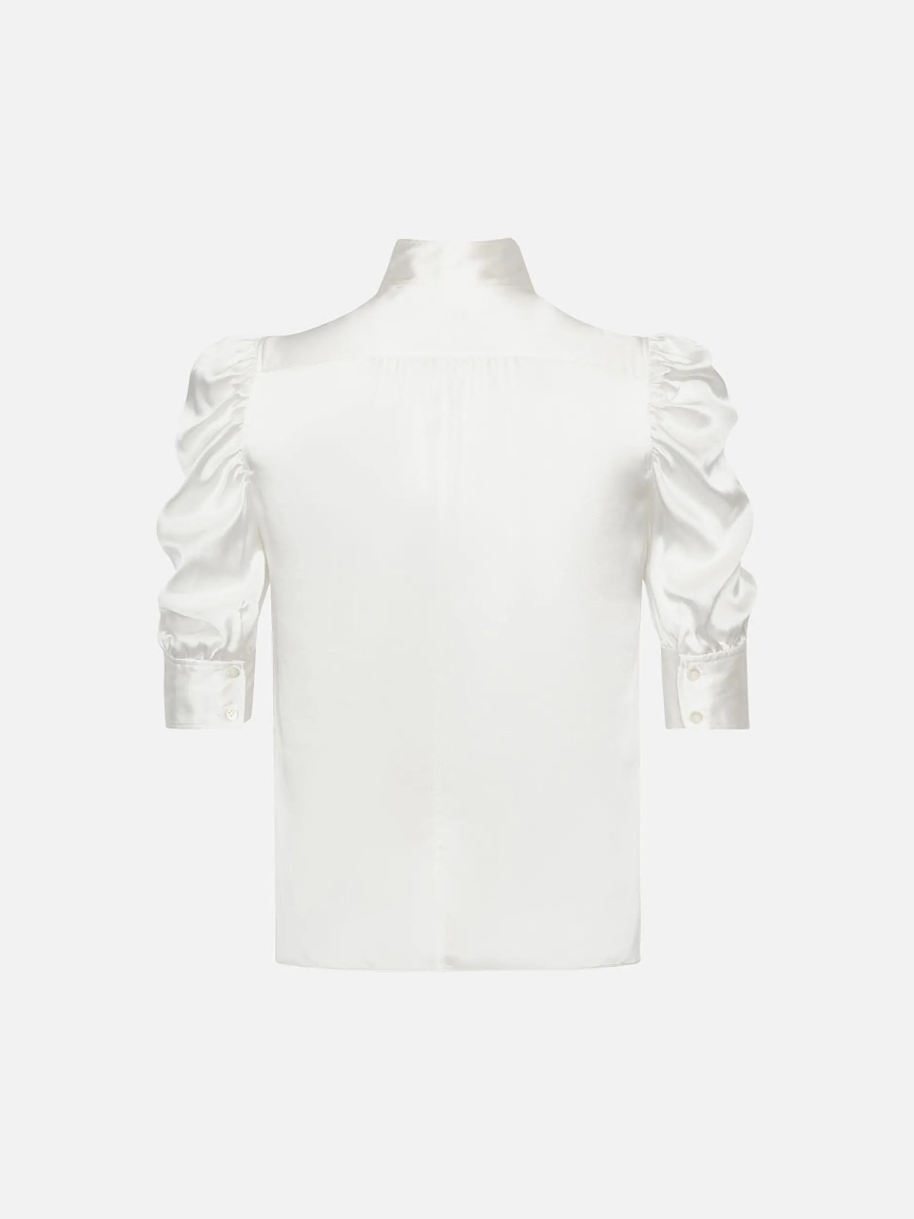 FRAME Gillian Top in Glossy Off White<Women Tops & Blouses