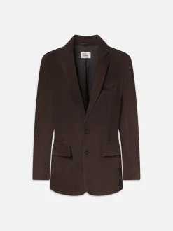 FRAME Grandfather Suede Blazer in Chocolate Brown<Women Leather & Suede|Jackets & Coats