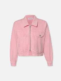 FRAME Heart Jacket in Washed Dusty Pink<Women Jackets & Coats