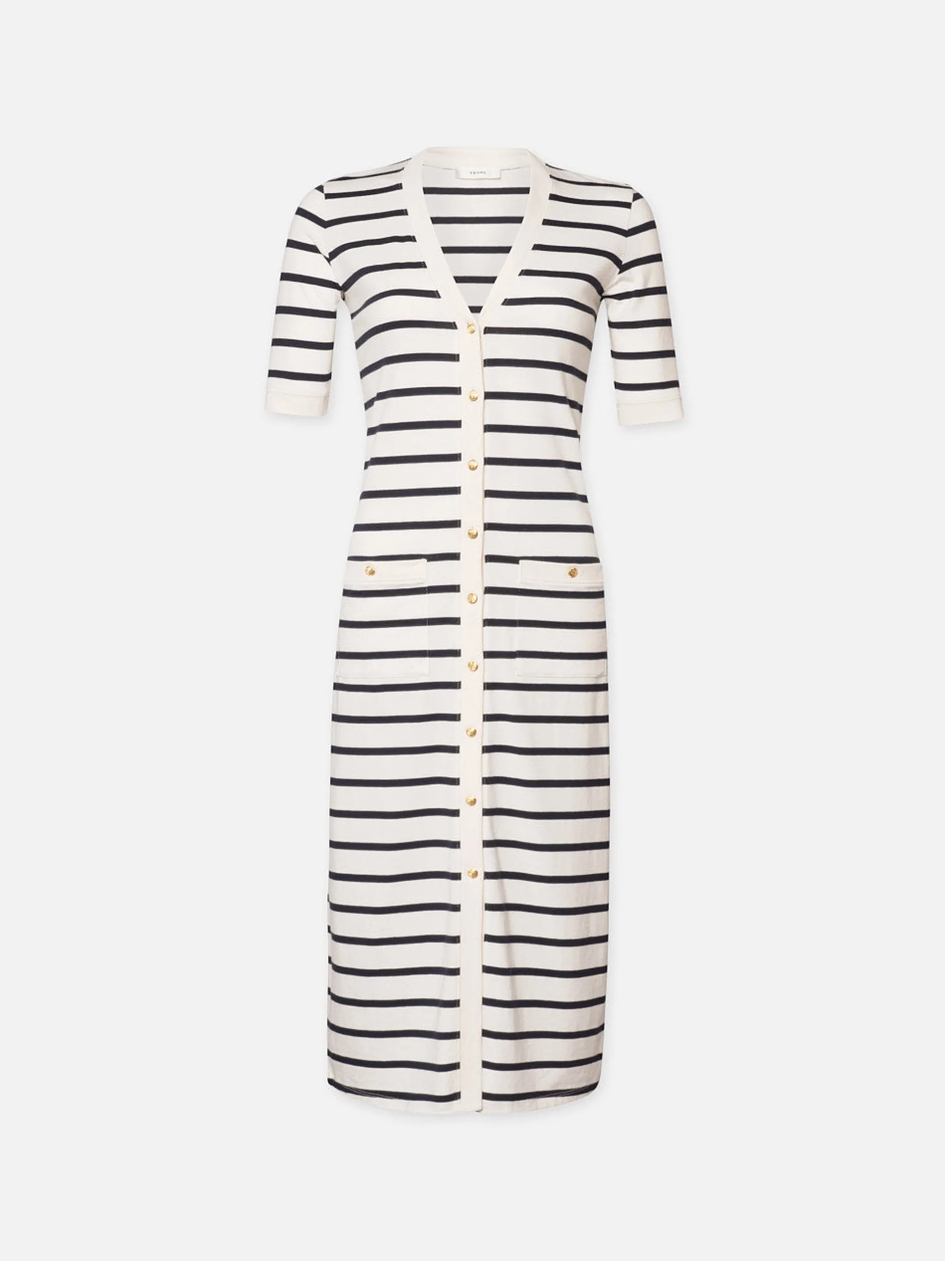 FRAME Henley Button Up Dress in Navy Multi<Women Dresses & Jumpsuits