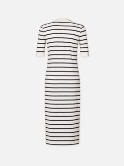 FRAME Henley Button Up Dress in Navy Multi<Women Dresses & Jumpsuits