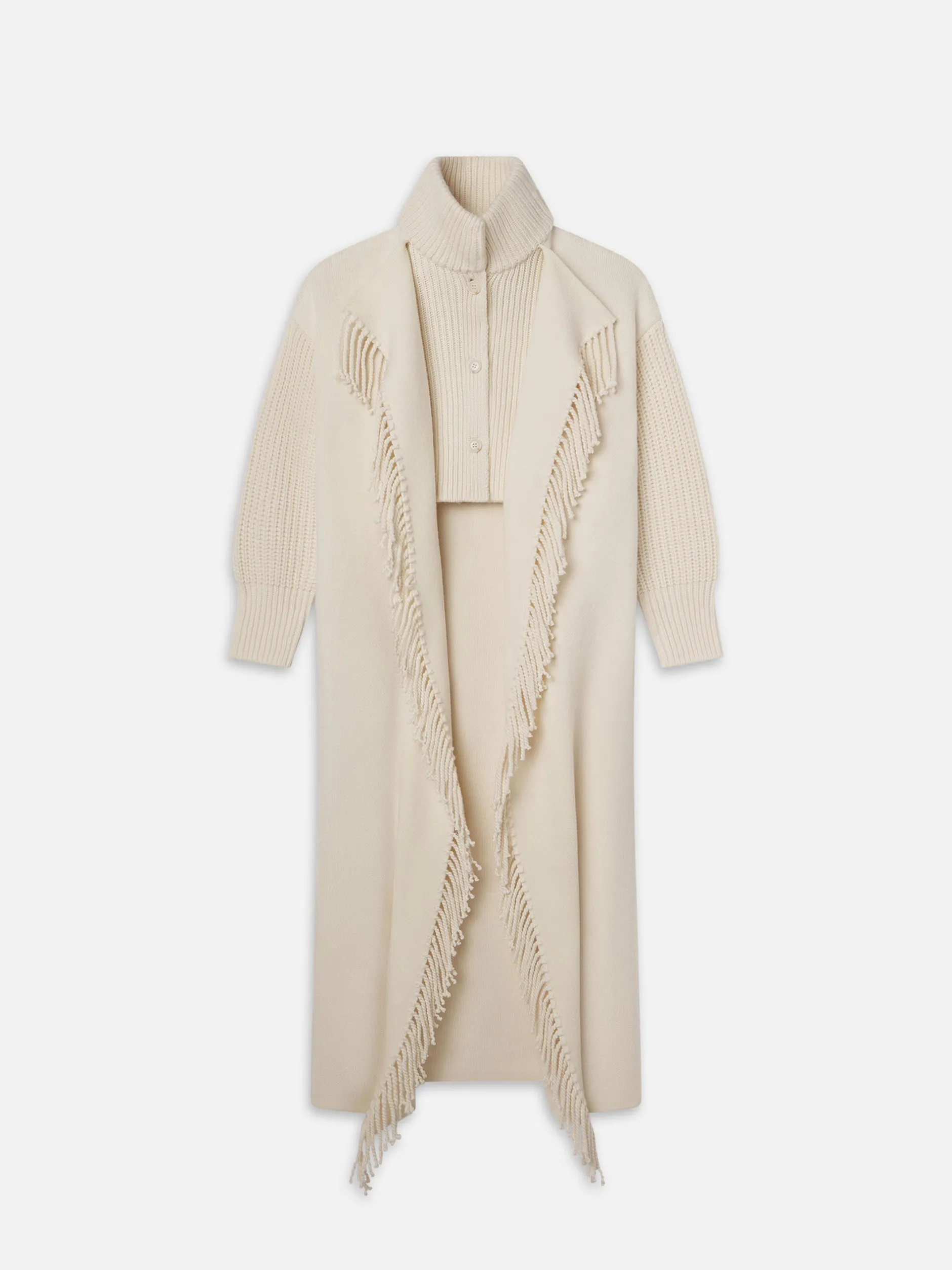 FRAME Jacquard Fringe Coat in<Women Jackets & Coats