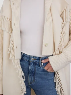 FRAME Jacquard Fringe Coat in<Women Jackets & Coats