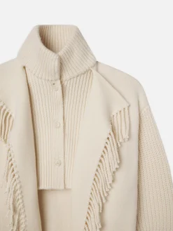 FRAME Jacquard Fringe Coat in<Women Jackets & Coats
