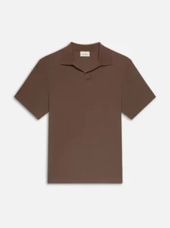 FRAME Jacquard Polo in Soft Mocha< Tees & Polos
