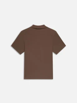FRAME Jacquard Polo in Soft Mocha< Tees & Polos