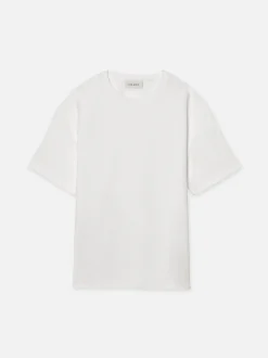 FRAME Jacquard Relaxed Tee in Off White< Tees & Polos