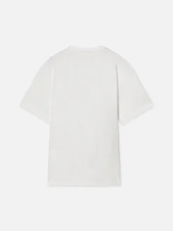 FRAME Jacquard Relaxed Tee in Off White< Tees & Polos