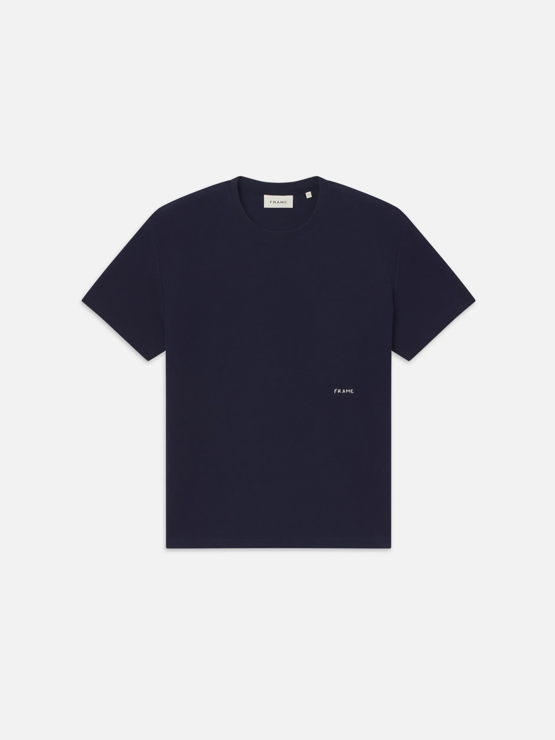 FRAME Jacquard Relaxed Tee in Dark Navy< Tees & Polos