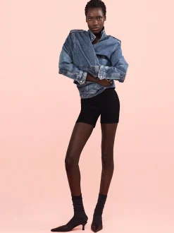 FRAME Jetset Short in Sheen Noir<Women Skirts & Shorts
