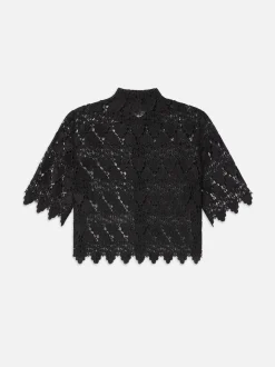 FRAME Lace Button Up Shirt in<Women Tops & Blouses