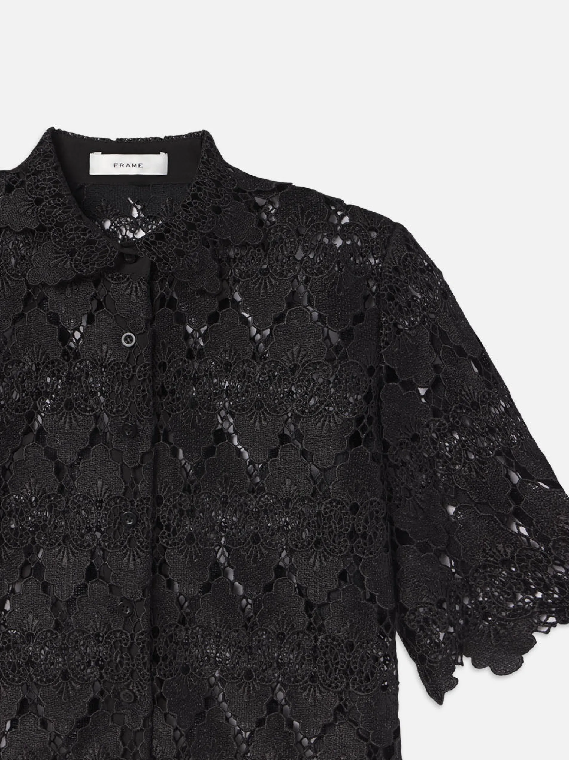 FRAME Lace Button Up Shirt in<Women Tops & Blouses