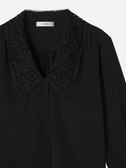FRAME Lace Collar Blouse in<Women Tops & Blouses