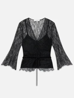 FRAME Lace V-Neck Blouse in<Women Tops & Blouses