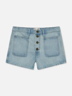 FRAME Le Bardot Exposed Button Short in<Women Skirts & Shorts