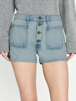 FRAME Le Bardot Exposed Button Short in<Women Skirts & Shorts