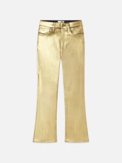 FRAME Le Crop Mini Boot in Gold Chrome<Women Bootcut