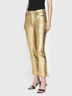 FRAME Le Crop Mini Boot in Gold Chrome<Women Bootcut