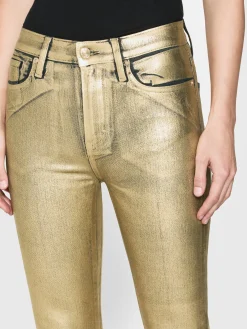 FRAME Le Crop Mini Boot in Gold Chrome<Women Bootcut