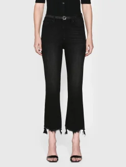 FRAME Le Crop Mini Boot in Tilt Stiletto Hem<Women Bootcut