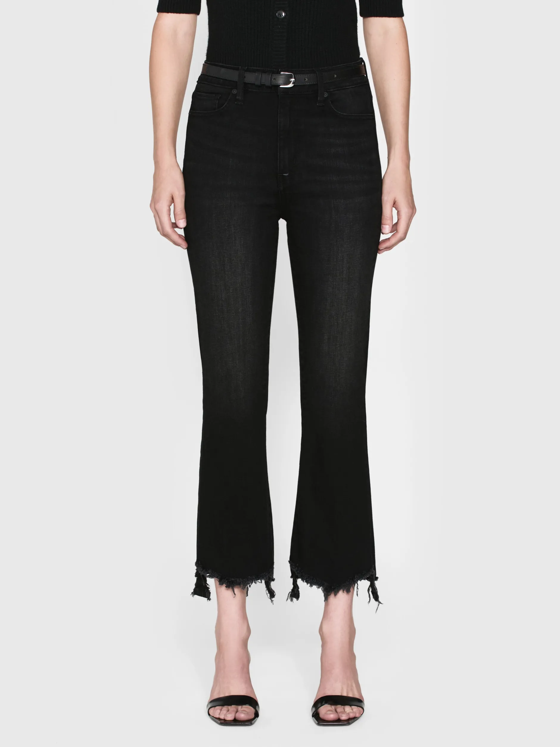 FRAME Le Crop Mini Boot in Tilt Stiletto Hem<Women Bootcut