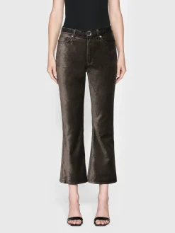 FRAME Le Crop Mini Boot Velvet in Comet Velvet<Women Bootcut