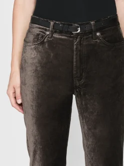 FRAME Le Crop Mini Boot Velvet in Comet Velvet<Women Bootcut