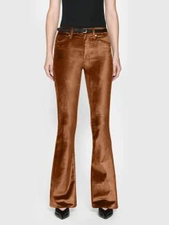 FRAME Le High Flare Velvet in Bronze Velvet<Women Flare|Long