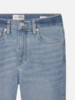 FRAME Le High Straight Cascade Hem in Blue Springs<Women Straight